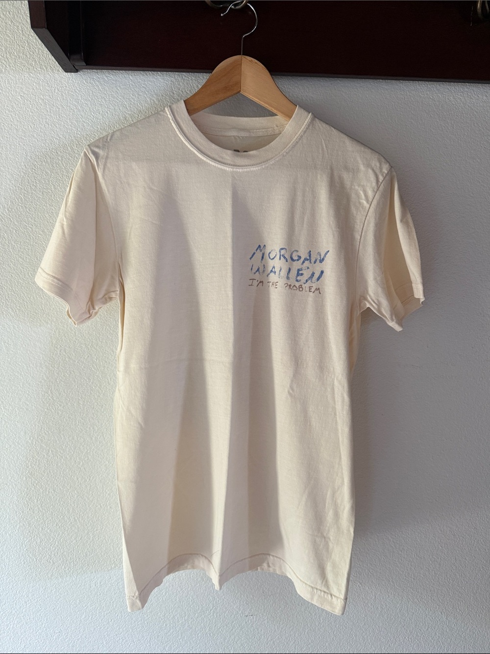 Morgan Wallen I’m the Problem Graphic Tee, 100% Cotton, Size S Unisex, Ivory